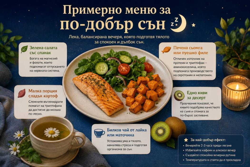Хранителни вещества за производство на мелатонин | Nutrients for melatonin production